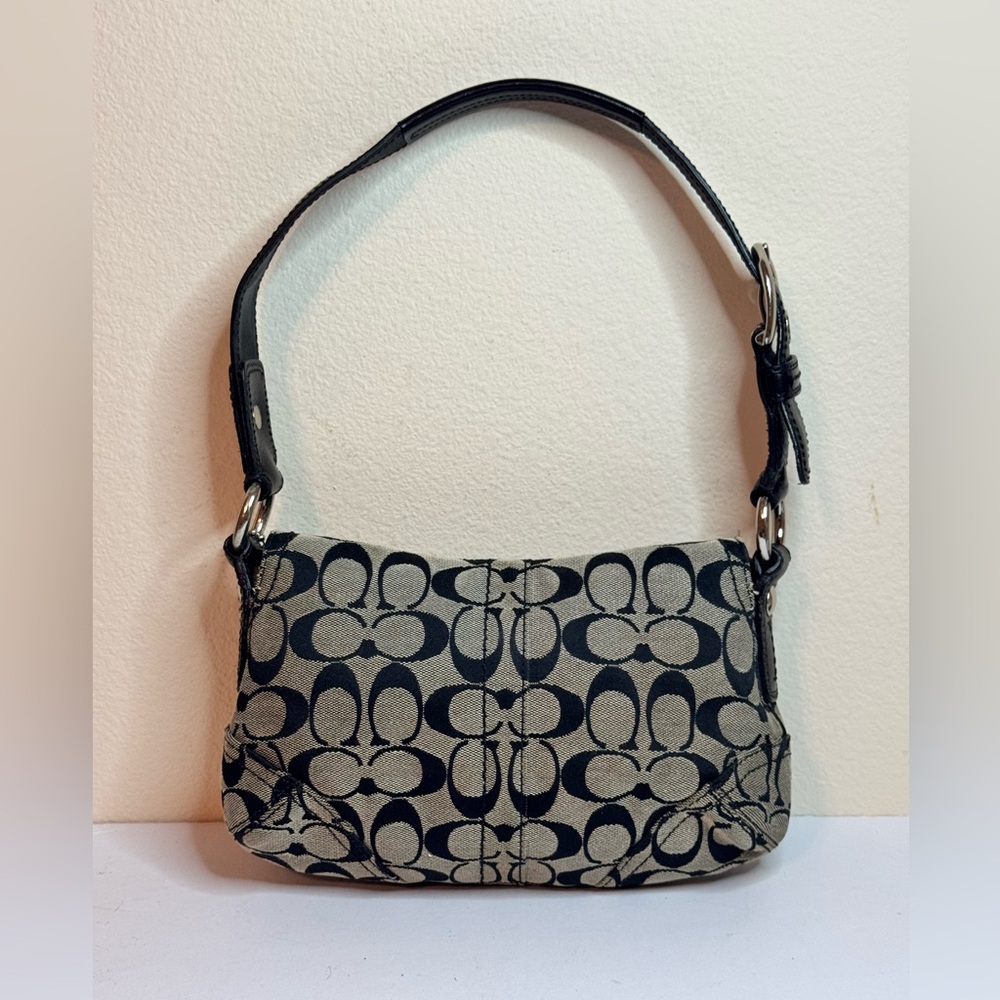 Coach Y2K Signature Monogram Black/Grey Small Shoulder Bag - Picture 6 of 13
